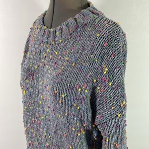 Seven 7 Gray Sweater Popcorn Confetti Crewneck Size S